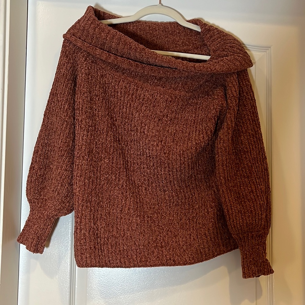 Cute fall off the shoulder sweater